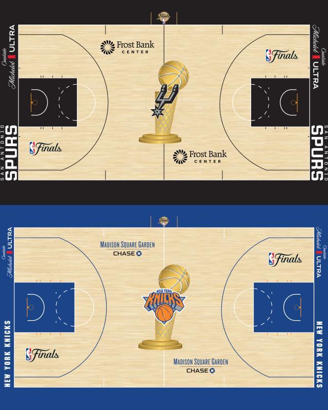 经典回归！NBA总决赛地板迎回冠军金杯图案 | 中国区|球友会|股份有限公司